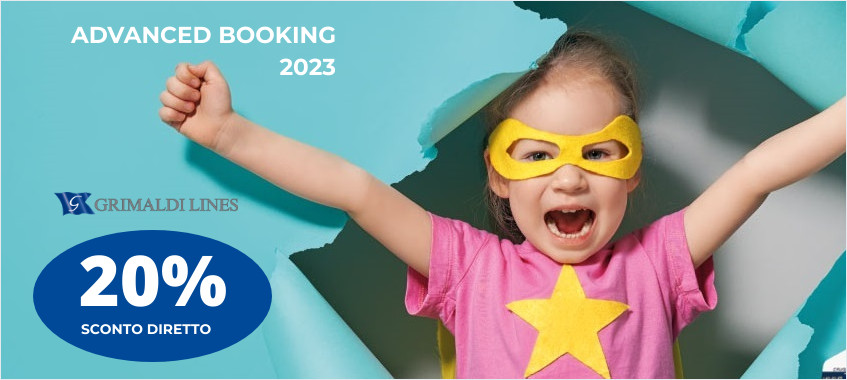 Immagine di Advanced Booking 2023. Per te il 20% di sconto con Grimaldi Lines